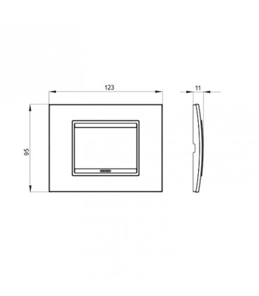 Gewiss Chorus Abdeckrahmen LUX 3P GW16203MO