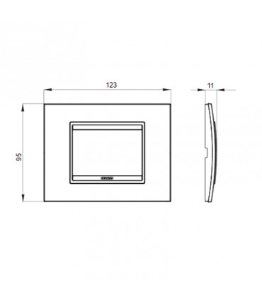 Gewiss Chorus Abdeckrahmen LUX 3P GW16203VT