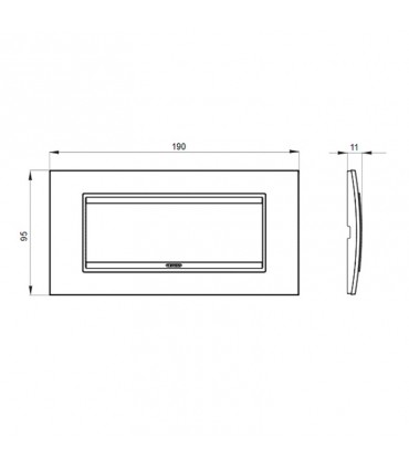 Gewiss Chorus Abdeckrahmen LUX 6P GW16206MI