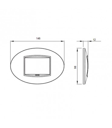 Gewiss Chorus 3P Abdeckrahmen ART GW16303MO