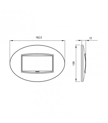 Gewiss Chorus 4P ART Abdeckrahmen GW16304TB