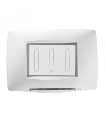 Gewiss Chorus wassergeschützte Abdeckramen ip55 weiß GW16703TB