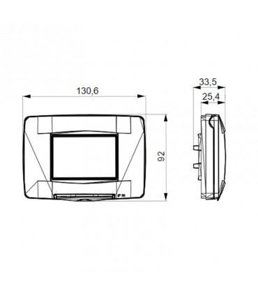 Gewiss Chorus wassergeschützte Abdeckramen ip55 weiß GW16703TB