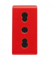 Gewiss-System-Zweiwege-Steckdose 10/16A rot GW20295