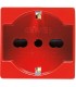 Gewiss System-Zweifach-Ultrabuchse rot GW20296