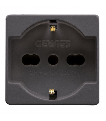 Gewiss System Zweifach-Schukosteckdose 10/16A GW21246
