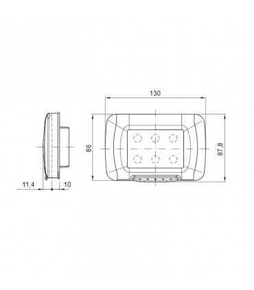 Wasserdichte Platte Gewiss system weiß ip55 3 Module GW22451