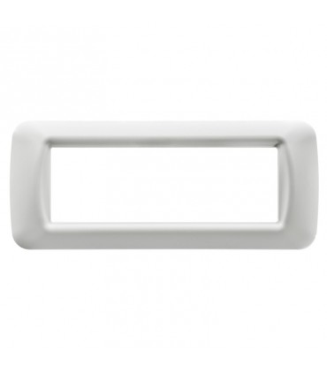 Weiße Aufsatzplatte Gewiss System 6 Plätze GW22506