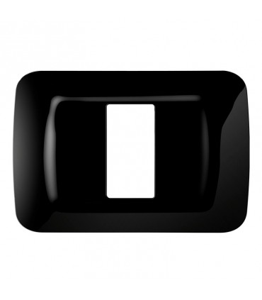 Gewiss System schwarz Aufsatzplatte 1 Platz GW22511