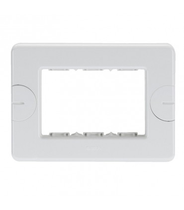 Weiße selbsttragende Platte Gewiss System 3 Plätze GW24003