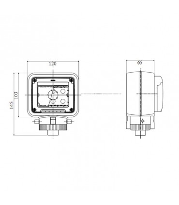 Gewiss-Gehäuse für Systemgeräte wasserdicht 3 Plätze Befestigung Mastkopf IP55