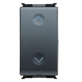 Gewiss Playbus Doppeldrucktaster schwarz 1P NO+NO -10 A GW30034