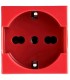 Bocchiotti bivalente Schuko-Steckdose 2P+E 10/16A 250V rot 02811