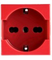 Bocchiotti bivalente Schuko-Steckdose 2P+E 10/16A 250V rot 02811