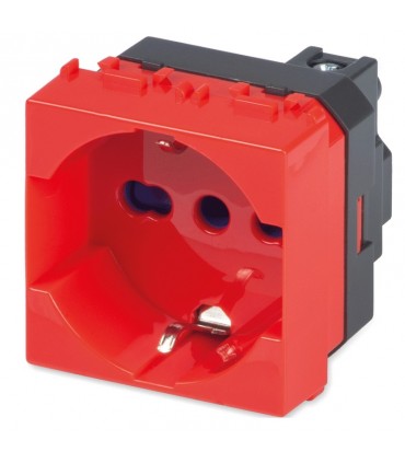 Master MIX Zwei-Wege 2P+E rote Schuko-Steckdose 21170R