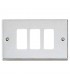 Master Abdeckrahmen 3 Modul inox für master 350-3 Halterungen