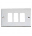 Master Abdeckrahmen 3 Modul inox für master 350-3 Halterungen