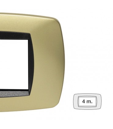 Master Modo Platte 4 Plätze Messing matt 39TC244