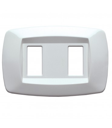 Master Modì Abdeckrahmen für Bticino 2 Module weiß MD102