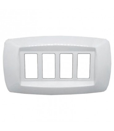 Master Modì Abdeckrahmen für Bticino 4 Module Wieß MD104