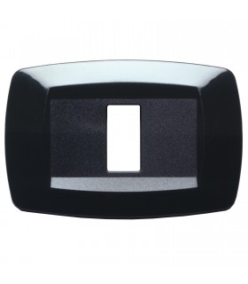 Master Modì Abdeckrahmen für Bticino 1 Modul schwarz MD201