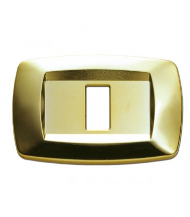 Master Modì Abdeckrahmen für Bticino 1 Modul Messing MD211