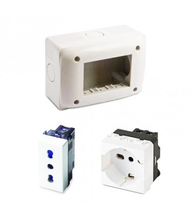 Master-Gehäuse 3 Module für Einsätze der MIX-Serie IP40 S43097