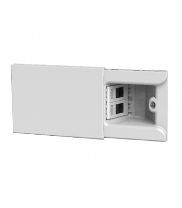 4Box Hide 3 Module Schiebesockel mit zwei RJ45 LAN Netzwerkbuchsen weiß 4B.01.004