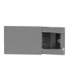 Unterputzdose 4Box 3 Module ausblenden verschiebbar mit einseitiger Universalsteckdose grau Tekno