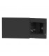 4Box Hide 3 Module Schiebesockel mit einer zweipoligen Steckdose und Tv/Sat-Buchse dunkelgrau