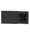 4Box Hide 3 Module Schiebesockel mit einer zweipoligen Steckdose und Tv/Sat-Buchse dunkelgrau