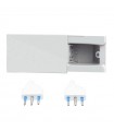 Unterputzdose 4Box 4 Schiebemodule mit einer universellen Seitensteckdose verbergen weiß 4B.04.H21