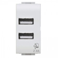 Doppel-USB-Buchse 4Box 2.4A für Bticino Matix 4B.AM.USB.24