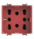 4Box SIDE Schuko Steckdose für Bticino Matix Rot 2 Module 4B.AMR.H21