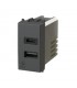 4Box 3,0A USB-Steckdose für Bticino LivingLight-Serie anthrazit 4B.L.USB.30