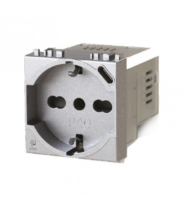 Bticino Livinglight 4B.NT.P40 zweipolig und schuko 4Box P40 Buchse mit USB 3.0A