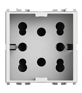Universal Doppelblatt und schuko 10/16A 2 Module Side 4Box für Vimar Plana