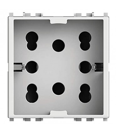 Universal Doppelblatt und schuko 10/16A 2 Module Side 4Box für Vimar Plana