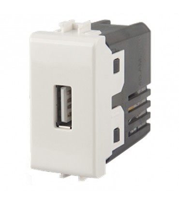 4Box USB-Steckdose 2.1 A für Vimar Plana Farbe Weiß 4B.V14.USB