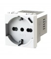 4Box P40 zweipolig und Schuko-Steckdose mit USB 3.0A Vimar Arke weiß 4B.V19B.P40.USB