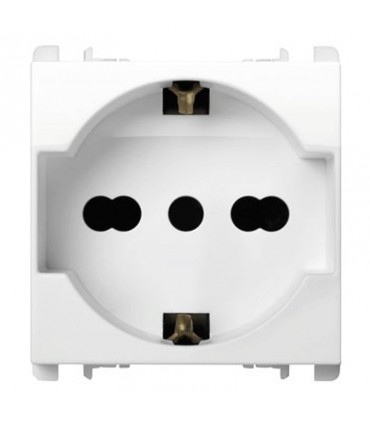 Universal-Schukosteckdose 2P+E 10/16A 230V Urmet Simon Nea eisweiß 10310/2BG