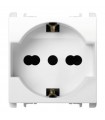Universal-Schukosteckdose 2P+E 10/16A 230V Urmet Simon Nea eisweiß 10310/2BG