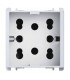 Urmet Simon 16A schuko multistandard Steckdose und zwei zwei-Wege weiß 10311/2.