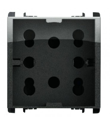 Simon Urmet Nea Multistandard-Steckdose 2 doppelseitig und 1 schuko Stahl 10311/2AC