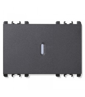 Beleuchtete Schalterabdeckung Urmet Simon Nea 3 Module anthrazit 10362/3