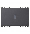 Beleuchtete Schalterabdeckung Urmet Simon Nea 3 Module anthrazit 10362/3