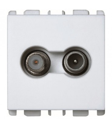 Direktsteckdose TV-SAT Urmet Simon demixed 2DB weiß 13400/2.