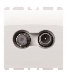 Urmet Simon entmischte direkte TV-SAT-Steckdose 2DB eisweiß 13400/2BG