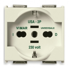 Vimar Scuko-Steckdose 8000  2X16A+T universal  08410