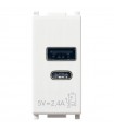 Vimar Plana USB A+C Stromversorgung 5V 2,4A 1 Modul Farbe Weiß 14292.AC